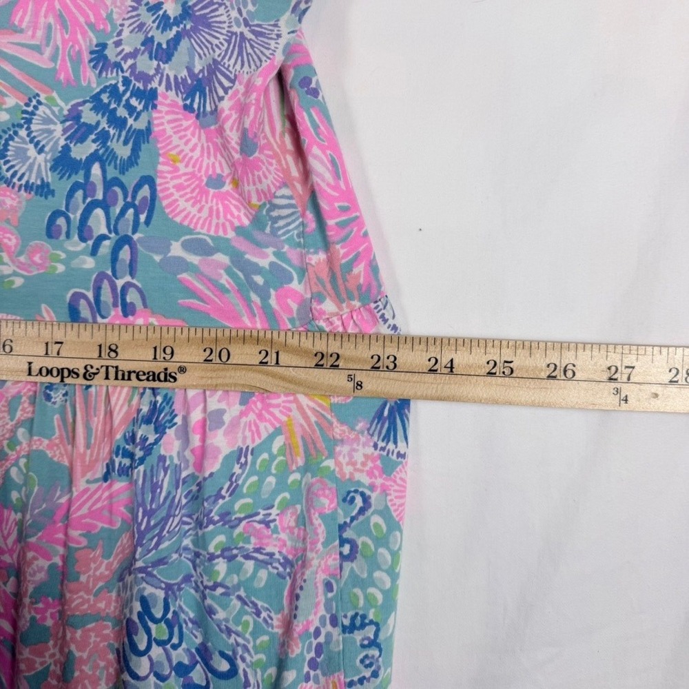 Lilly Pulitzer Geanna Swing Midi Dress XXL Tiered Lagenlook Colorful Coastal - Picture 9 of 11